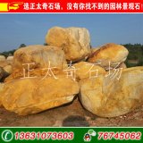 批發(fā)園林景觀(guān)擺設點(diǎn)綴黃蠟石、工程造景石
